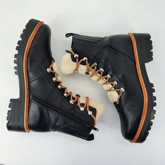 Nine West Women’s Black Faux Fur Boot Size 10 - Picture 5 of 11
